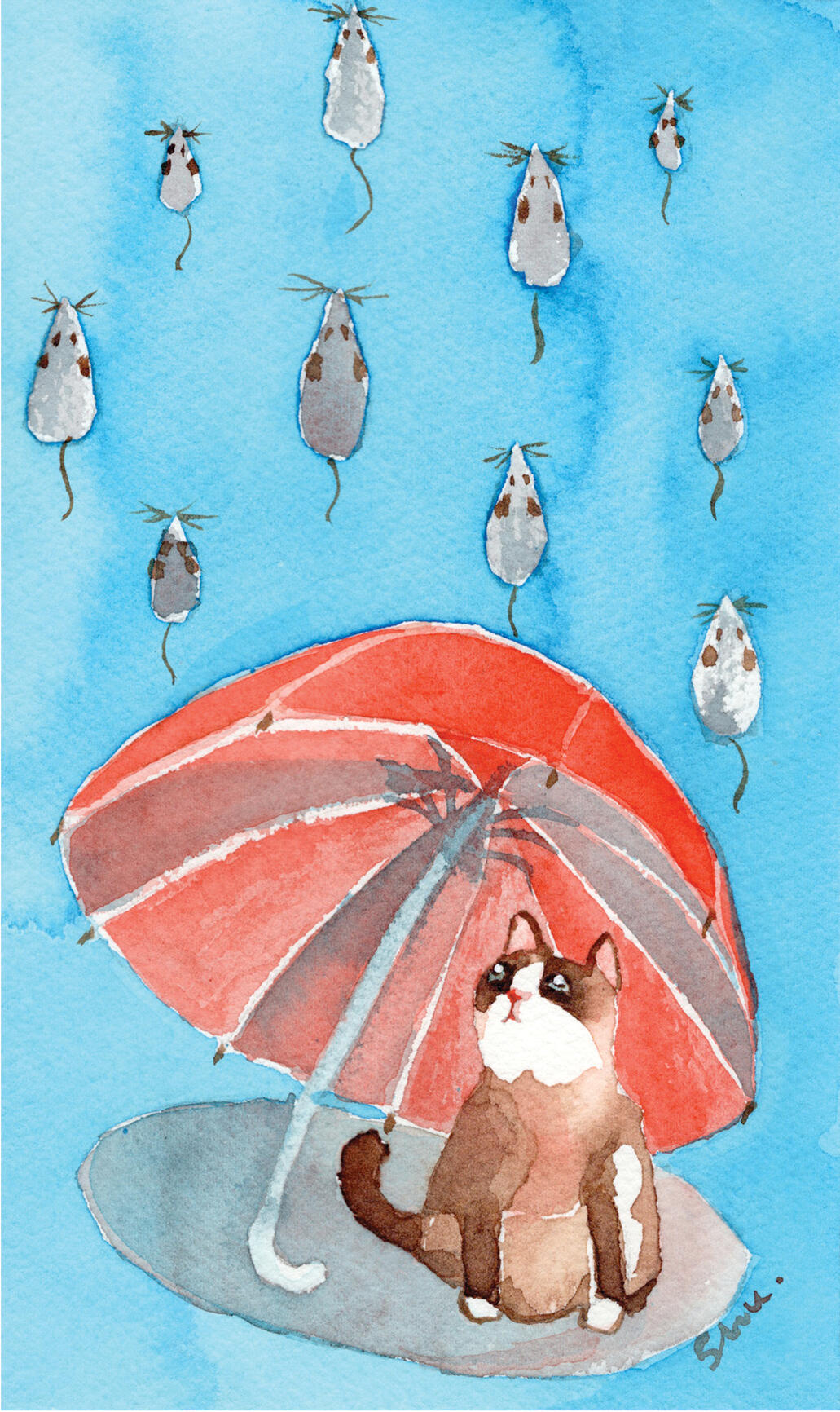 Cat & Umbrella